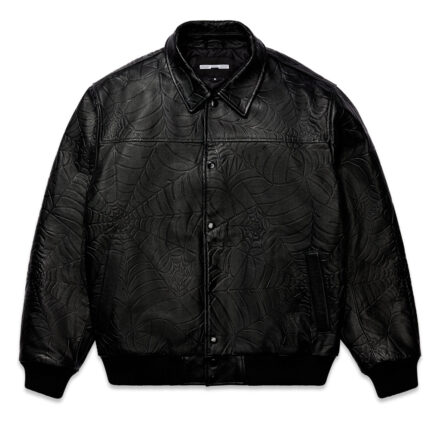 BLACK LEATHER WEB JACKET 035 B