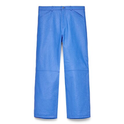 BLUE LEATHER PANTS