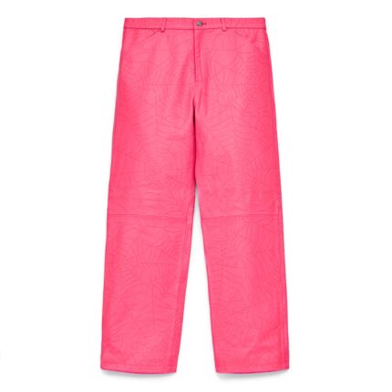 PINK LEATHER PANTS FRONT
