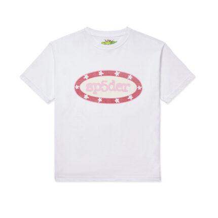 SP5DER RED OVAL WHITE TEE 007 B