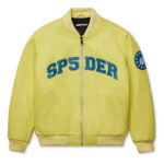 YELLOW LEATHER BOMBER JACKET 031 B